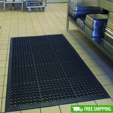 Heavy Duty Rubber Drainage Mat Anti Slip Indoor Outdoor Floor Mat Utility New