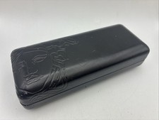 Versace Hard Sunglasses Case Black Embossed Medusa Logo Protective Storage