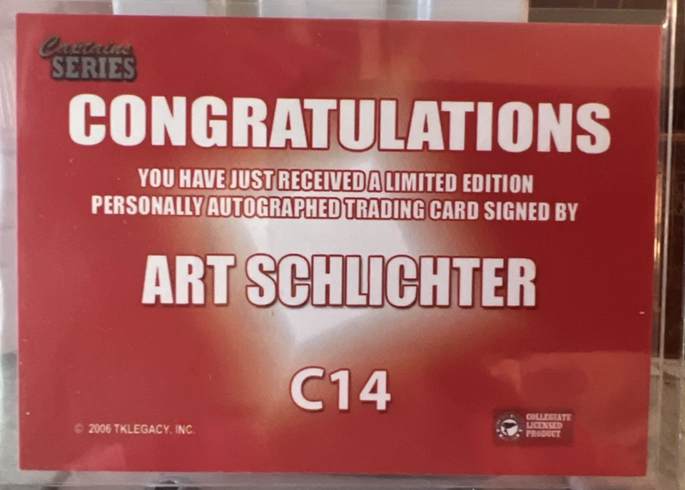 2004-09 TK Legacy Captain Auto Ohio State Buckeyes Art Schlichter - Image 2 of 2