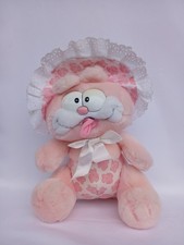 Vintage Pink Baby Garfield Plush   Dakin   Soft Stuffed Toy   Cute Collectible