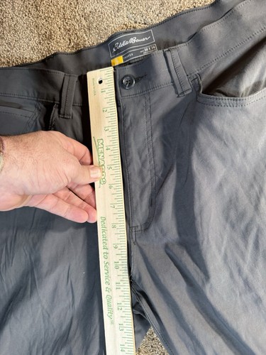 Pantalone Eddie Bauer Travex Uomo 38x34 Grigio Elasticizzato Tech Performance - DIFETTO FORO - Foto 4 di 11