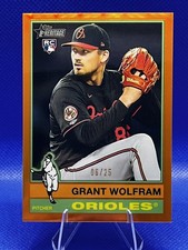 2025 Topps Heritage High #550 Grant Wolfram Orange Chrome Refractor /25 Orioles