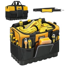 16-inch Yellow Black Tool Bag 600 Denier Large Organiser for Home DIY