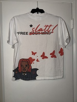 White YNI Playboi Carti Free Your Mind Tshirt Size M