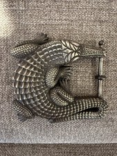 Huge Kieselstein-Cord Sterling Alligator Buckle