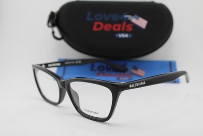 NEW BALENCIAGA BB0406O 001 BLACK WHITE AUTHENTIC EYEGLASSES 59-16
