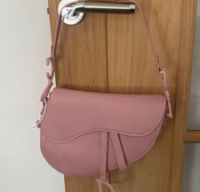 Kleine rosa Lederhandtasche für Frauen