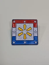 Wal-Mart Logo Lapel Pin 2018 Red White & Blue Patriotic RARE