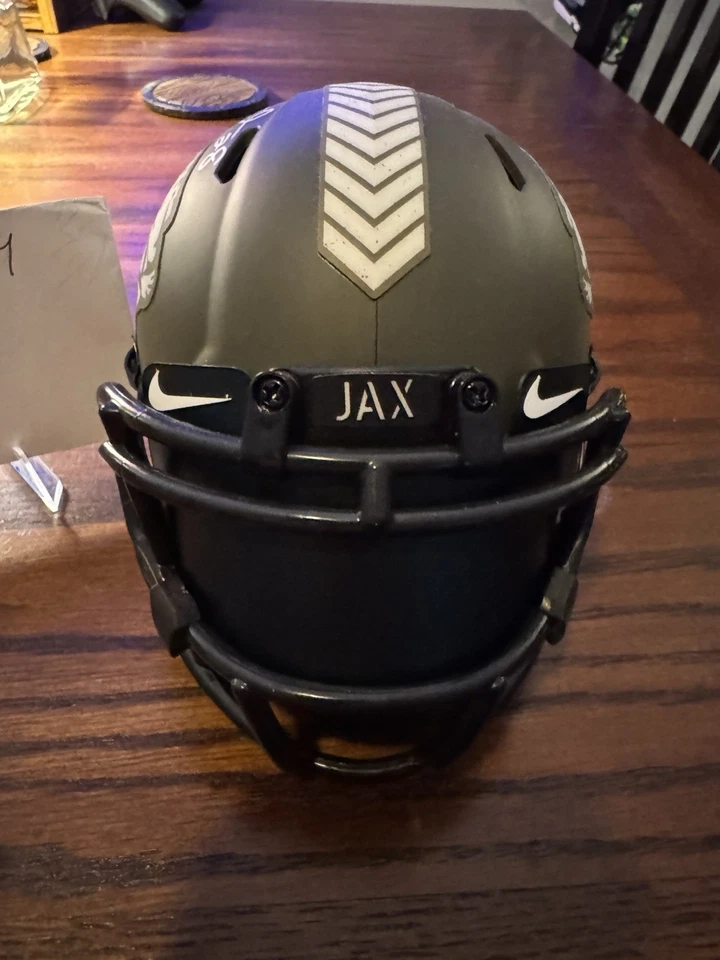 Fred Taylor Jaguars STS 迷你头盔 签名 带耐克 Visor,Beckett 认证 — 第 2/4 张图片
