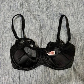 Agent Provocateur Lacy Balconette Black Underwired Bra Size 32DD