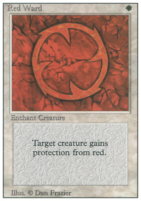 Magic the Gathering MTG Red Ward (33) Revised Edition   LP
