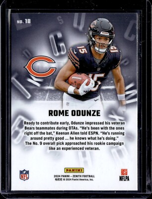 2024 Panini Zenith #18 Rome Odunze Rookie A to Z Insert 