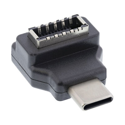 InLine  USB 3.2 Adapter, USB-C  Stecker zu intern USB-E Frontpanel Buchse