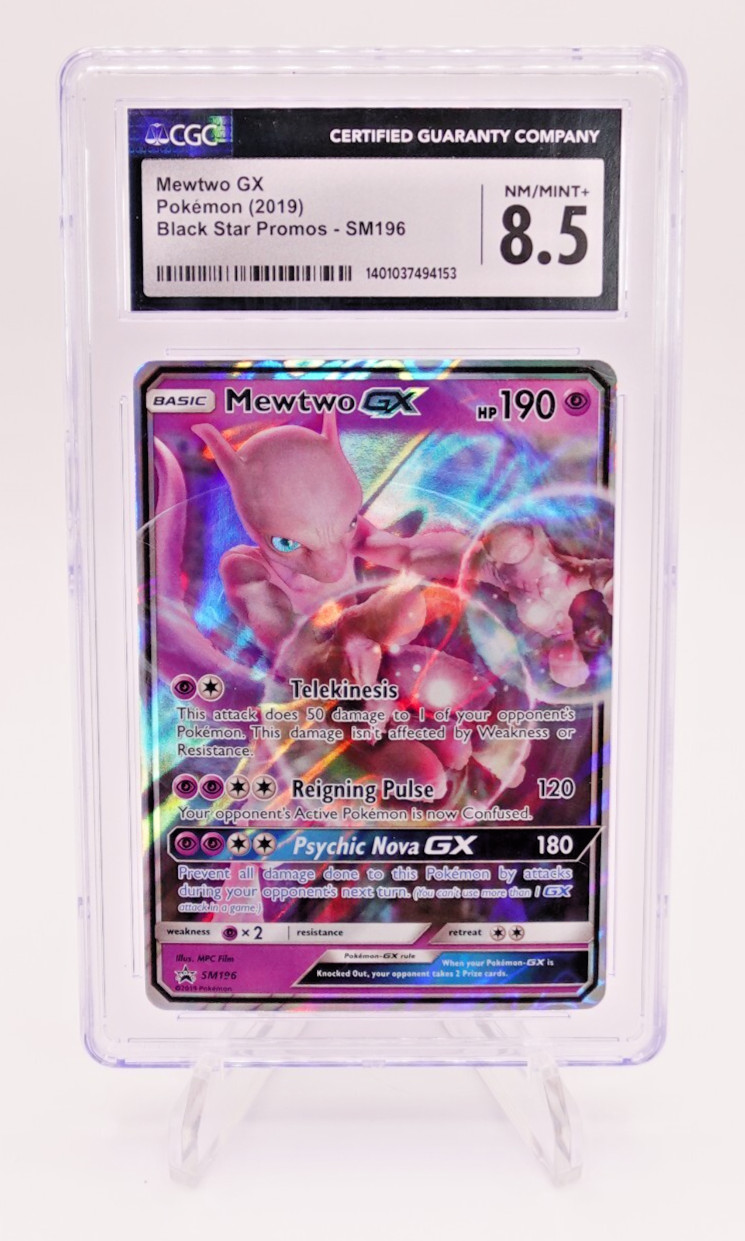 Mewtwo GX 2019 Pokemon Black Star Promos SM196 English CGC 8.5 Graded Card