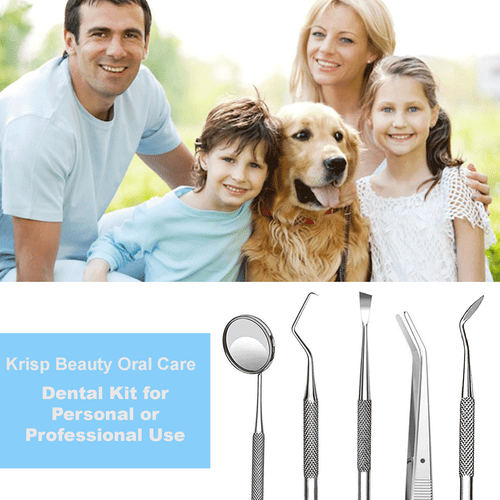 Dental Teeth Cleaning Kit Dentist Floss Plaque Remover Oral Care Tooth Tools 5PC - Picture 7 of 8