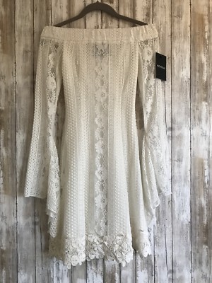Nicholas Cornelli Lace Fit & Flare Dress Ivory Off Shoulder US 2 / AU 6 NWT  $495 | eBay
