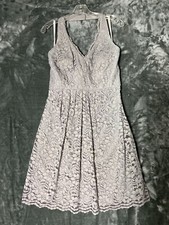 David sBridal Sleeveless Dress Size 10 With Lining Gray Bridesmaids