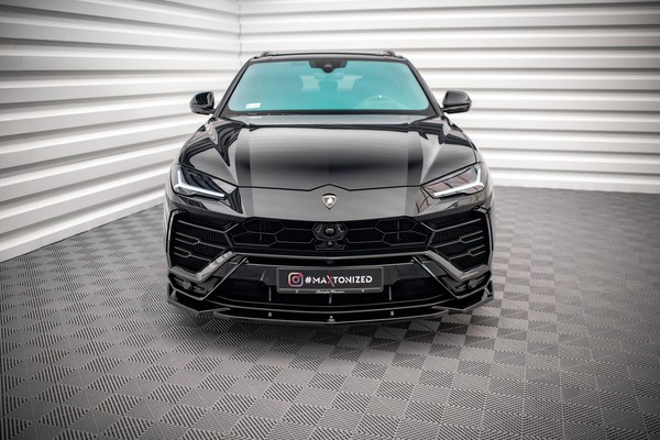 Front Ansatz V.2 FüR Lamborghini Urus Mk1 Schwarz Spoilerlippe Schwert-image