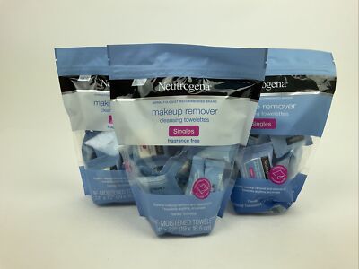 2x Neutrogena Fragrance Free Makeup Remover Cleansing Towelette Singles 40 Count