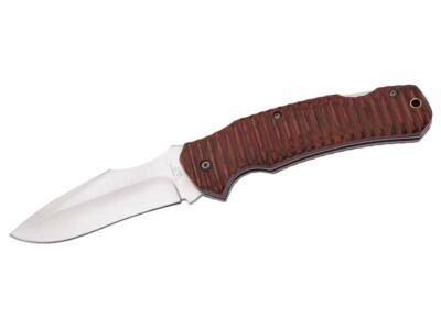 Herbertz Taschenmesser, Stahl AISI 420, Back Lock, Pakkaholzgriffschalen, Edelst