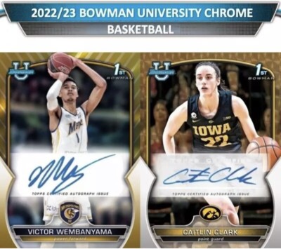 2022-23 Bowman Chrome University U Basketball Box Caitlin Clark