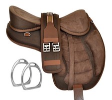 Z.A. Enterprises Synthetic Freemax Saddle with Stirrup Saddle Size 14" 18" Inch.