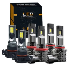 For Chevy Silverado 1500 2500 2007-2015 - 10000K LED Headlights + Fog Bulbs Kit