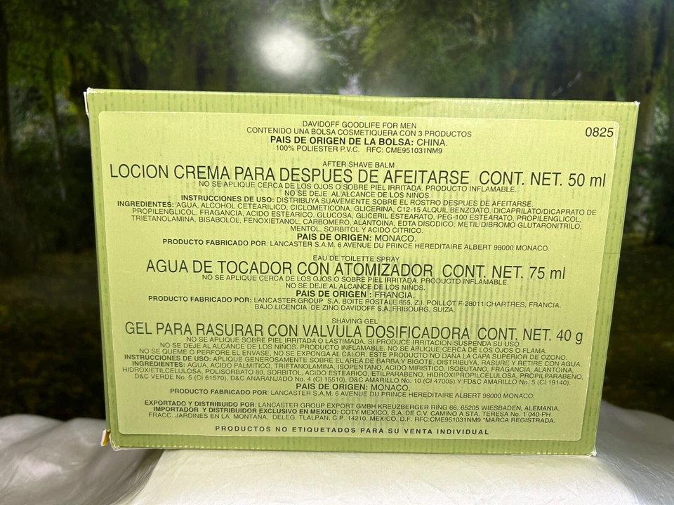 DAVIDOFF GOODLIFE PARA HOMBRES 50 ML BÁLSAMO A/S/ 75 ML EDT SPRAY/ 40 G GEL DE AFEITAR Y BOLSA Foto 3 de 4
