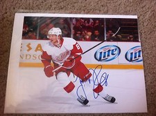 Justin Abdelkader Autographed 8x10 Photo Detroit Red Wings Michigan State 