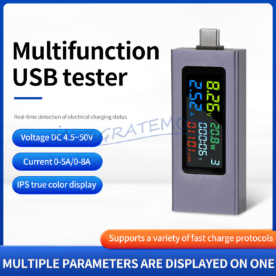 Type-C USB Tester DC Digital Voltmeter Current Indicator ﻿Meter Ammeter Detector