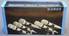 Vintage Ando Uni-Directional Dynamic Microphone Brushed Silver Japan SD-122