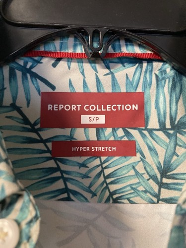 Men’s Report Collection Button Up Hyper Stretch Hawaiian Short Sleeve Shirt - Picture 3 of 4