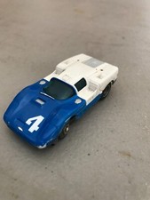 VINTAGE  AURORA T-JET SLOT CAR BLUE  WHITE. RUNS  