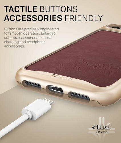 For iPhone SE 3 / SE 2 / 8 / 7 | Vena [vLuxe] Leather Shockproof Slim Case Cover - Foto 6 di 25