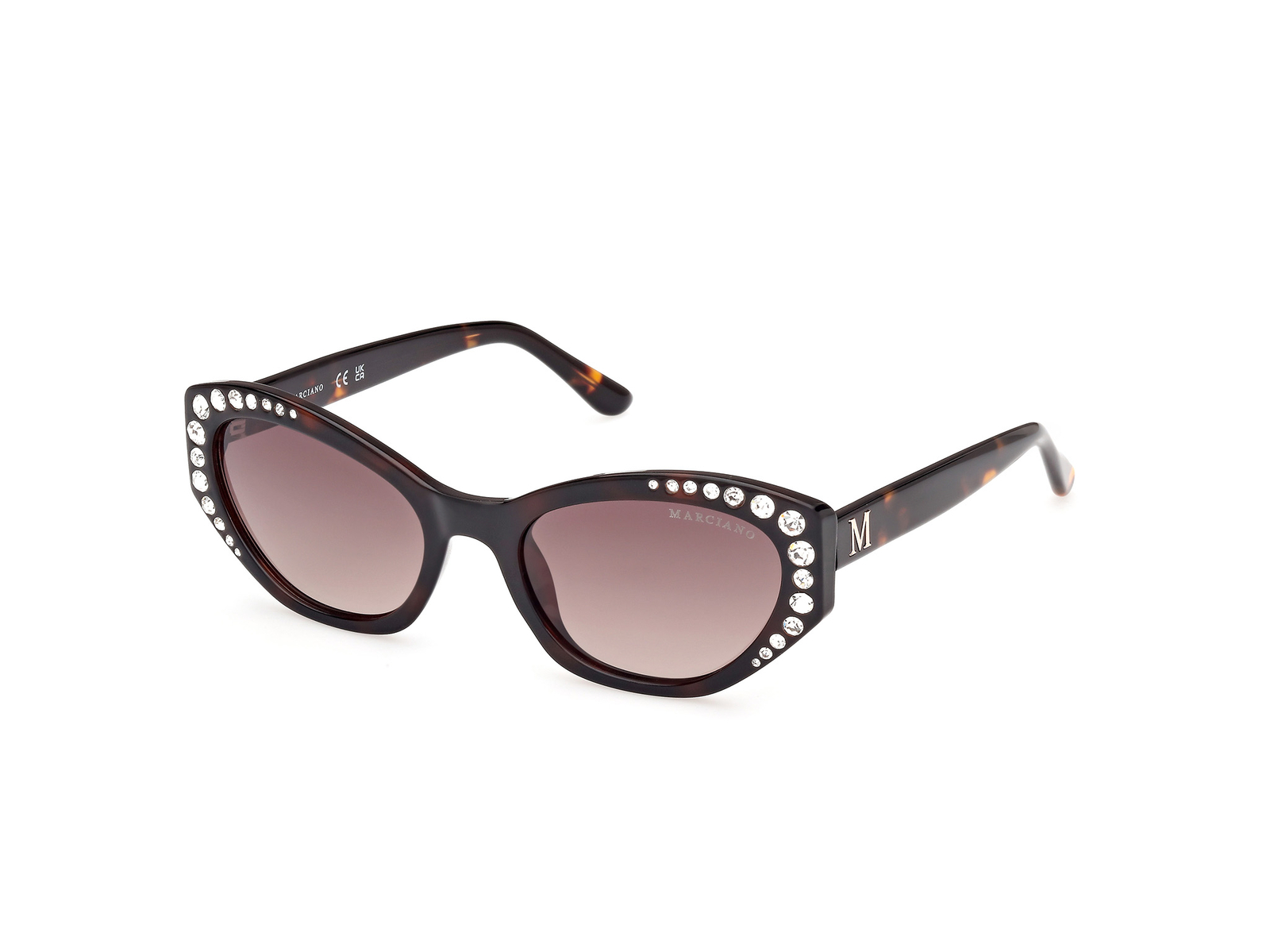 Guess by Marciano GM00001 52F Dark Havana Sunglasses for Women