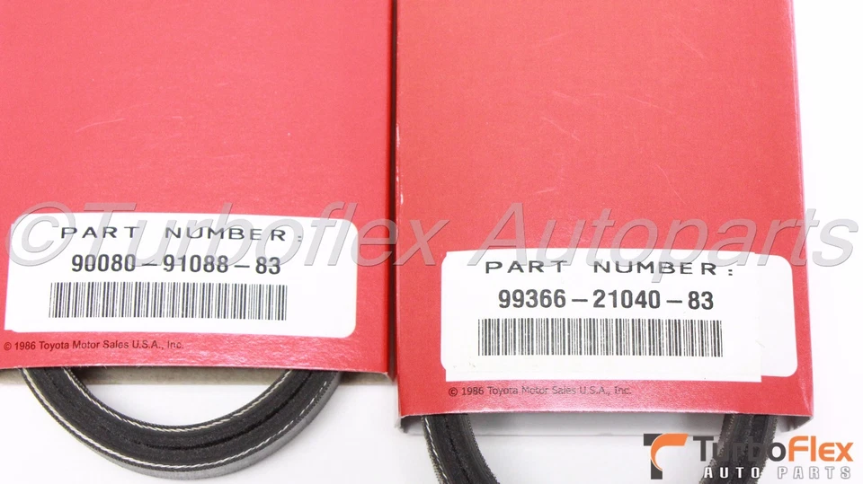 Toyota Lexus V6 3.0L 3.3L Genuine Drive Belt Set Power Steering Belt A/C Alt - Image 3 of 4