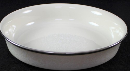 Lenox China MOONSPUN Coupe Soup Bowl Platinum Trim GREAT CONDITION