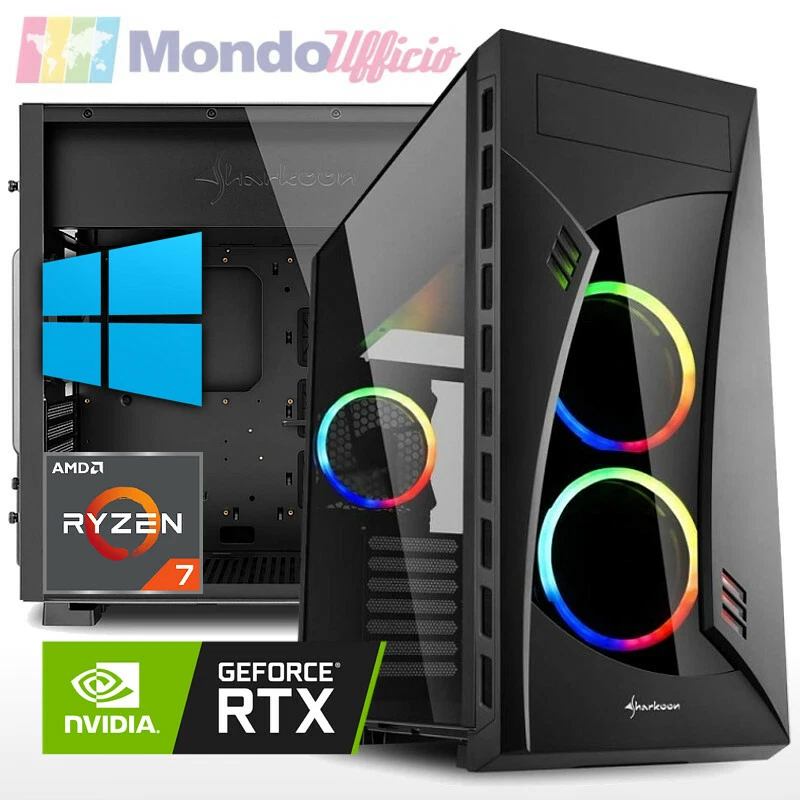 ASSEMBLATI PC GAMING AMD RYZEN 7 5800X - Ram 64 GB - SSD M.2 1 TB - 4 TB - RTX 3060 12 GB