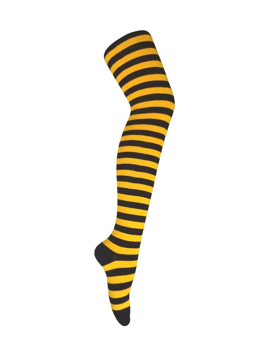 タイツ・ソックス ojos Knee Socks Graphic Stocking BSA100 Women's and Girl's High Quality Zebra Striped Thigh High