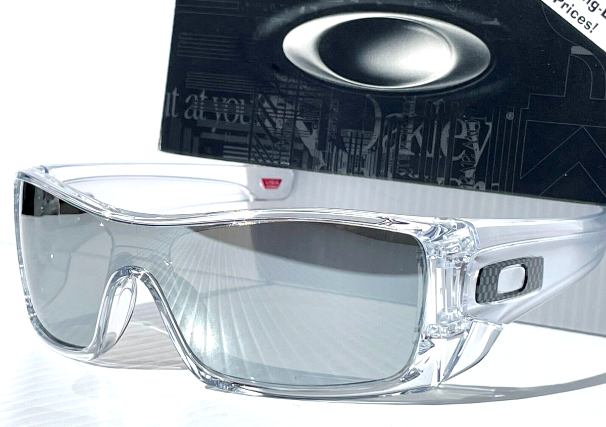 Oakley BATWOLF Clear CARBON FIBER Icon POLARIZED Galaxy Chrome