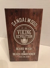 Viking Revolution Beard Wash Conditioner Set w/Argan & Jojoba Oils Sandalwood