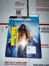 AQUAMAN 4K ULTRA HD + BLU-RAY+ DIGITAL CODE SEALED SOME DAMAGE