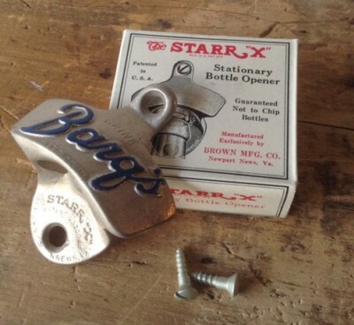 Barq's Root Beer Soda Bottle opener Starr X 2006 Cast Iron Wall Mount New in Box