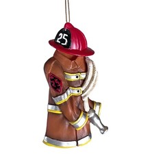 Kurt Adler FireFighter Uniform and Hose Ornament 4" KAj9019