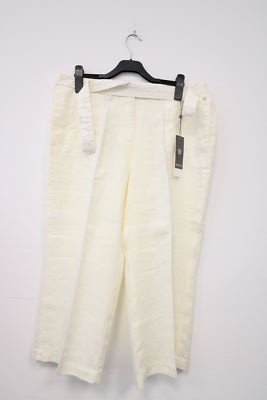 Basler Damen 100% Leinen Stoff Hose Gelb 2212202201 Gr.46 Neu