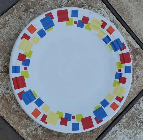 Fiesta Colorful Squares Lunch Plate - Retired Bon-Ton Exclusive