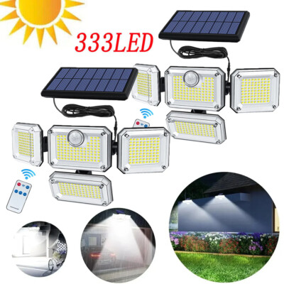 2X333LED Solar Lights 3000LM Waterproof Motion Sensor Security Wall Lamp Outdoor