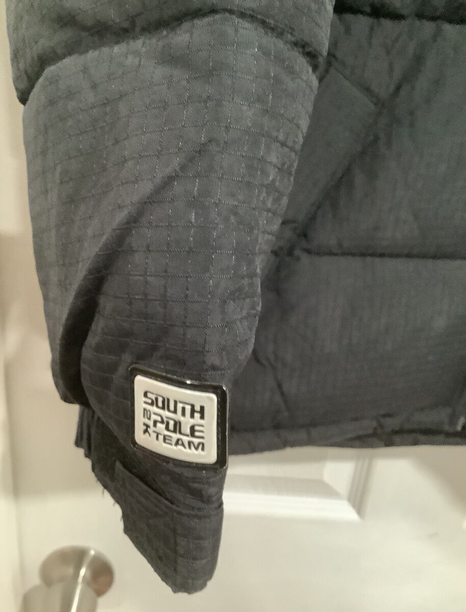 Vintage South Pole Winter Puffer Jacket Cargo Black New With Vintage South Pole Winter Puffer Jacket Cargo Black New With