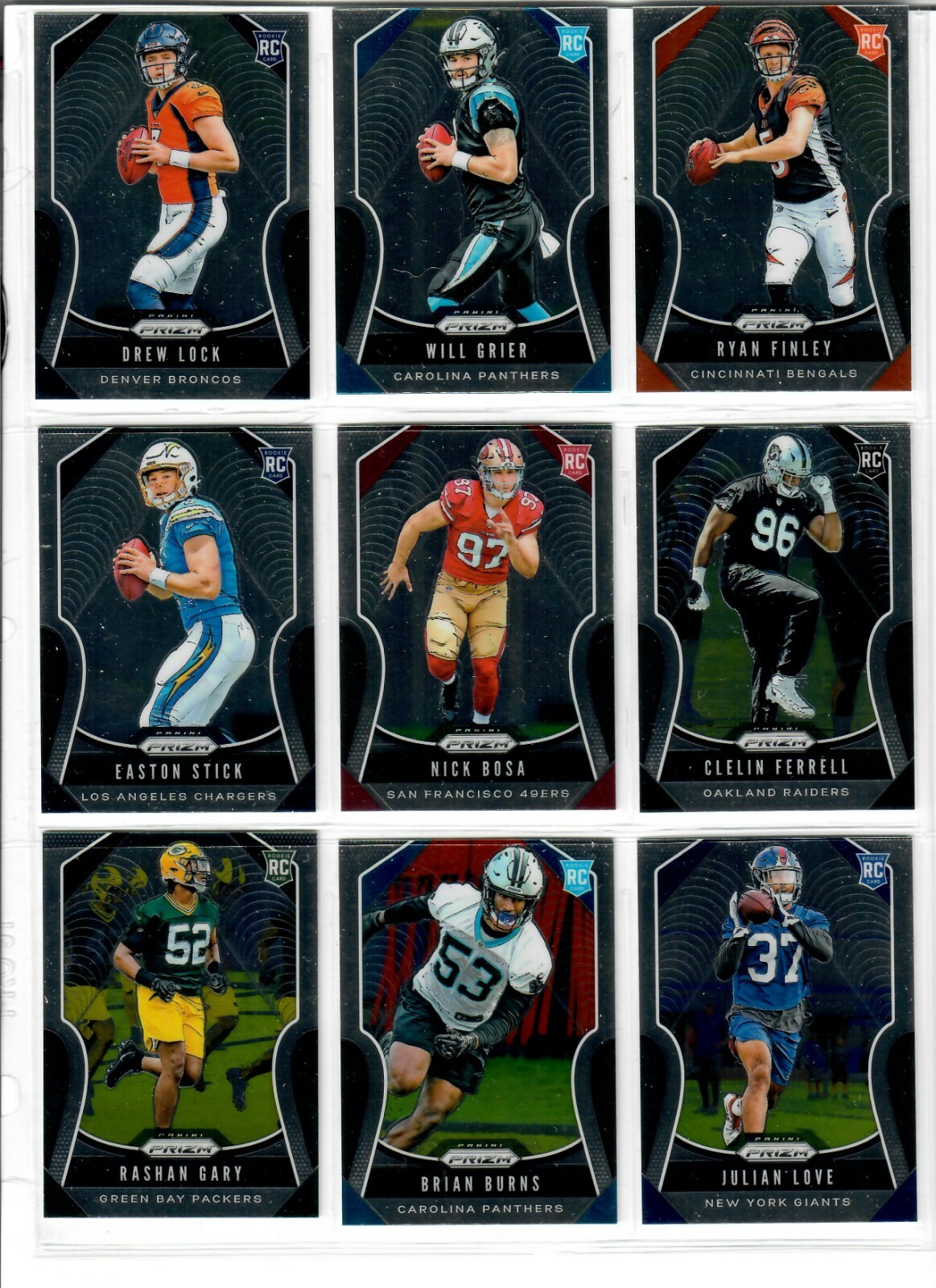 2019 Panini Prizm Football BASE & ROOKIE 207-400 You Pick BOSA MINSHEW MARINO ++