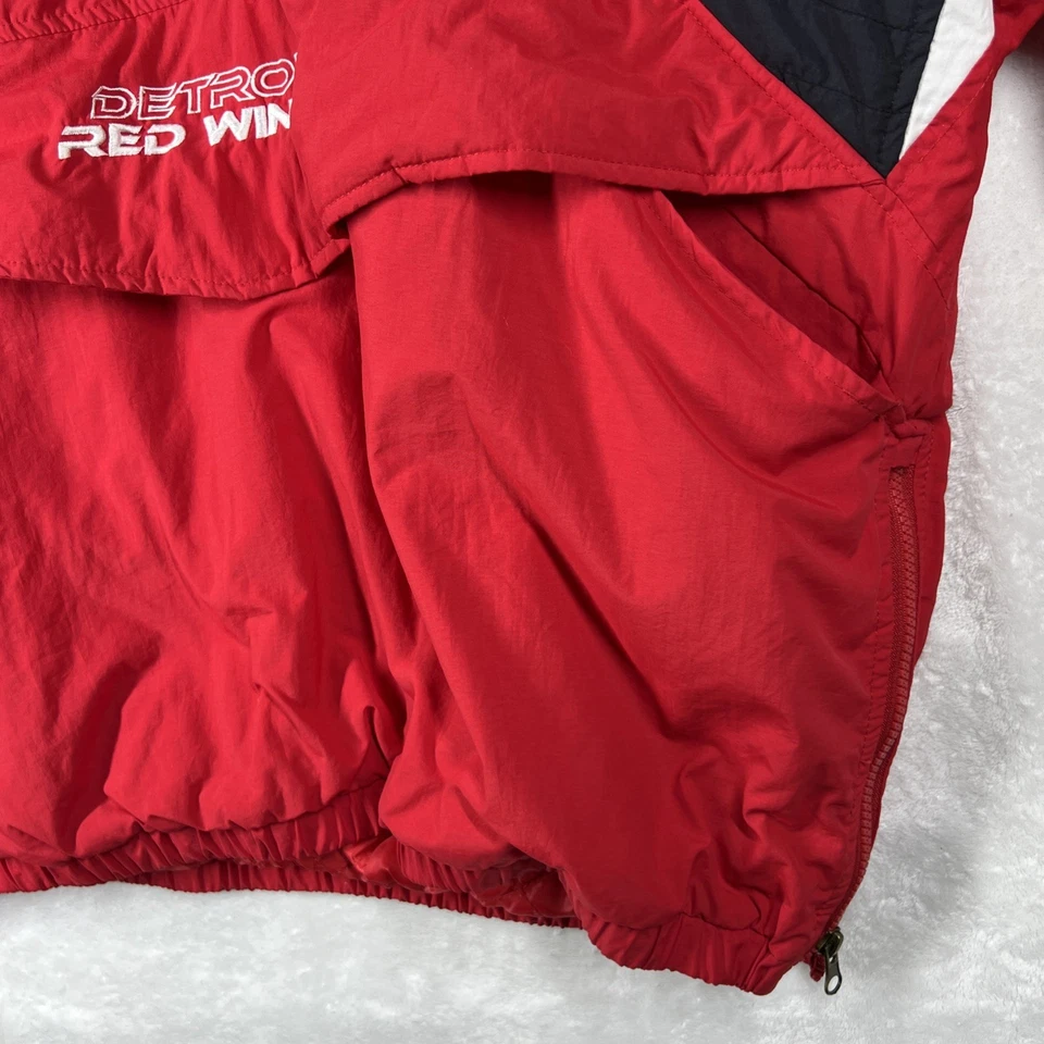 Chaqueta NHL Detroit Red Wings Adulto XL 1/4 Cremallera Puffer Bloques de Color Pullover De Colección Foto 4 de 4